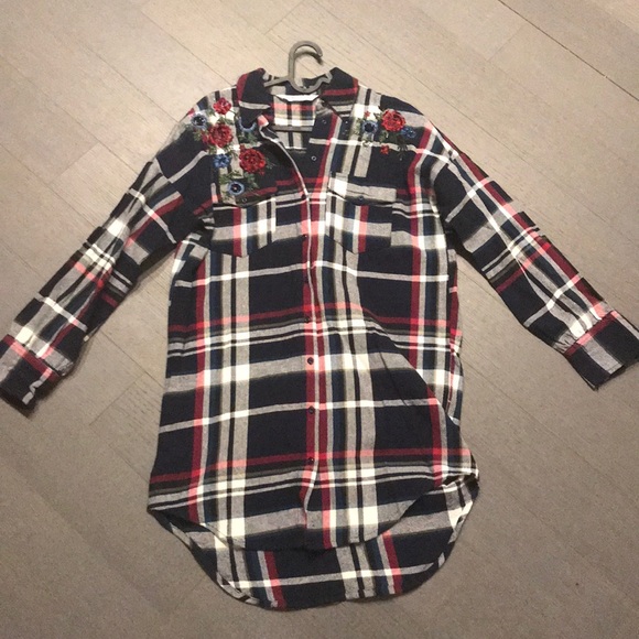 Zara Long Sleeve Shirt Dress (S) - Picture 1 of 8
